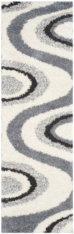 Arlo Home Woven Area Rug, SG917-1280, Ivory/Grey,  2' 3" X 9'