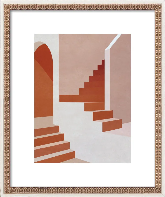 Staircase in Pink by Charlotte Taylor for Artfully Walls