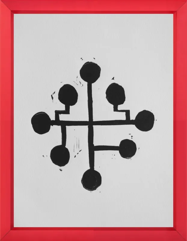 Geometric Midcentury Atomic Print by Stacy Rajab for Artfully Walls