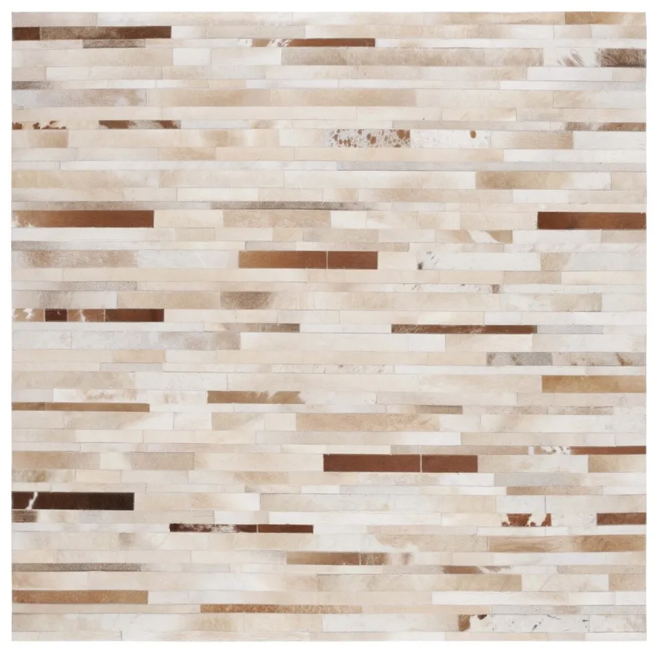 Safavieh Hand Woven Area Rug, STL218B, Tan/Ivory, 6' X 6' 