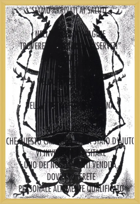 Black Beetle on Words by Tennopent Sooster for Artfully Walls
