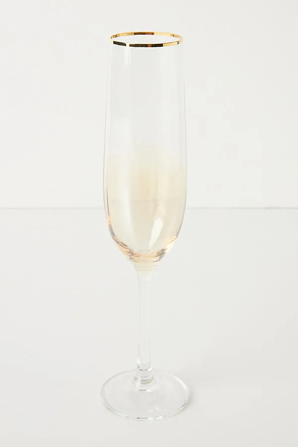 Waterfall 24k Gold Accent Flutes, Set of 4