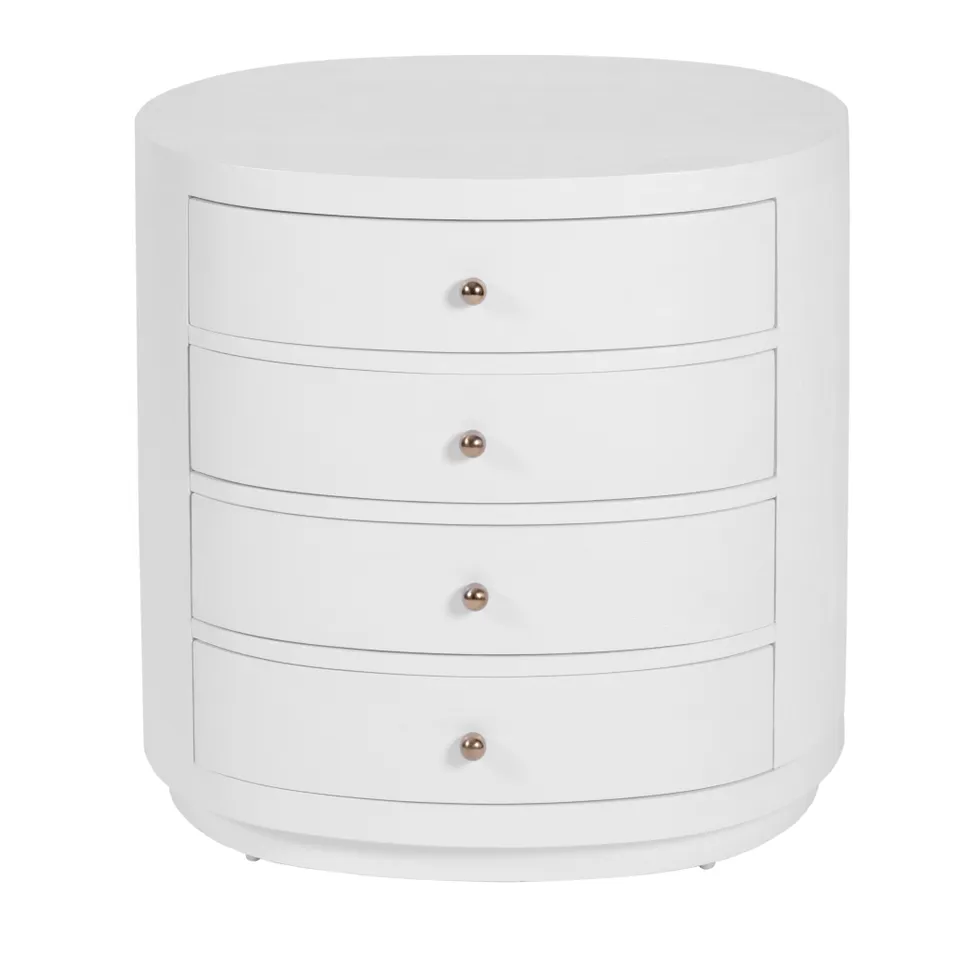 Nora Textured White Nightstand