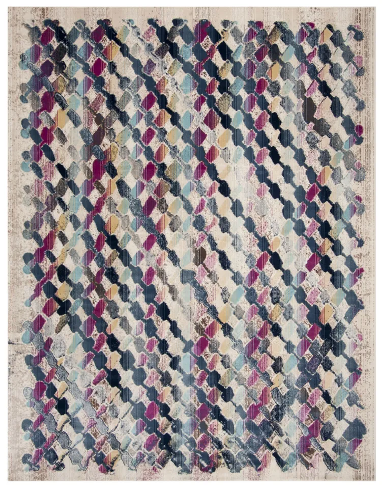 Arlo Home Woven Area Rug, RAD123B, Cream/Multi,  8' X 10'