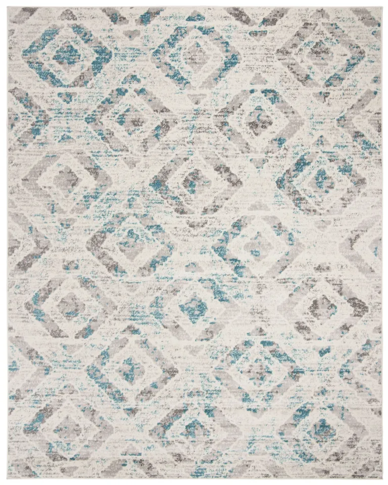 Arlo Home Woven Area Rug, SKY190D, Ivory/Blue,  9' X 12'