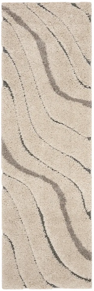 Arlo Home Woven Area Rug, SG472-1160, Cream/Light Blue,  2' 3" X 7'