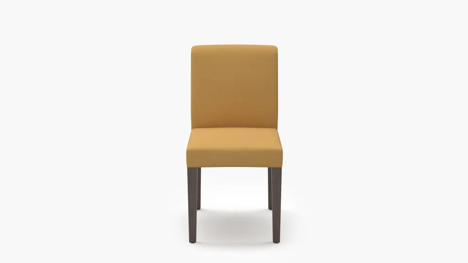 Signature Dining Chair, French Yellow Everyday Linen, Espresso Square Tapered Leg