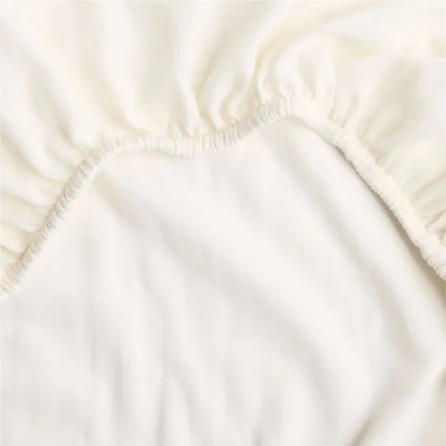 Supersoft Pampas Ivory 100% Organic Cotton Gauze Baby Bassinet Sheet