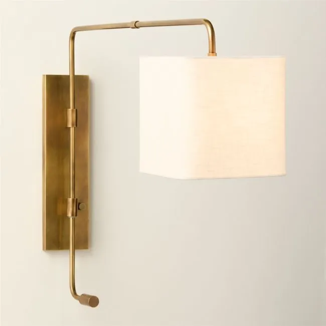 Archer Articulating Aged Brass Sconce
