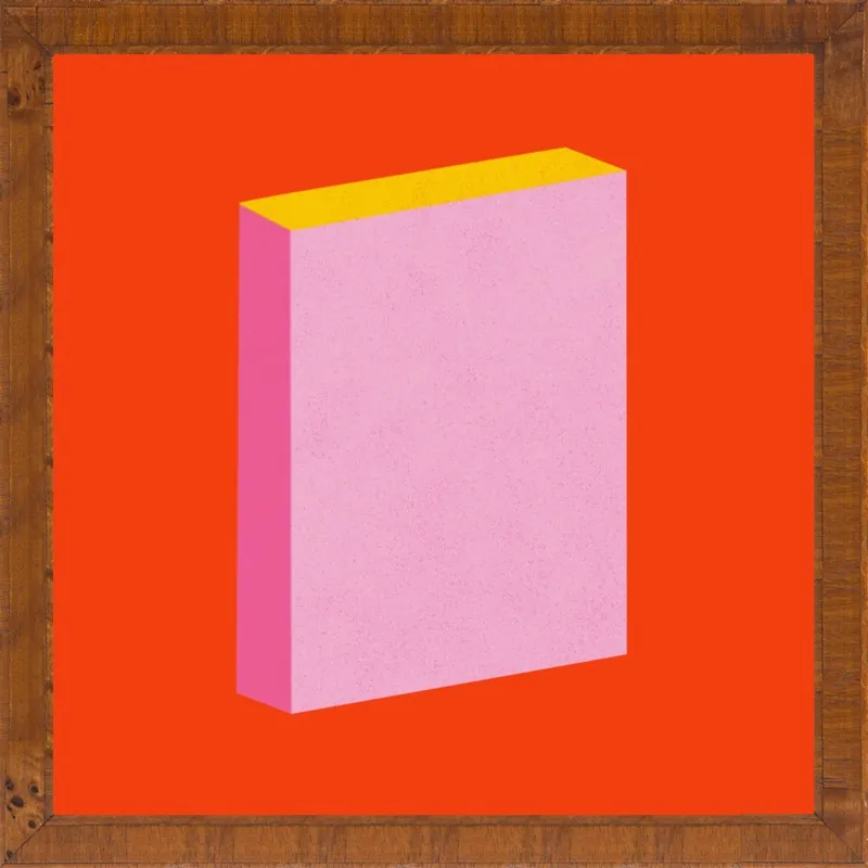 Color Books 3, Scarlet, Pink & Gold by Jessica Poundstone for Artfully Walls
