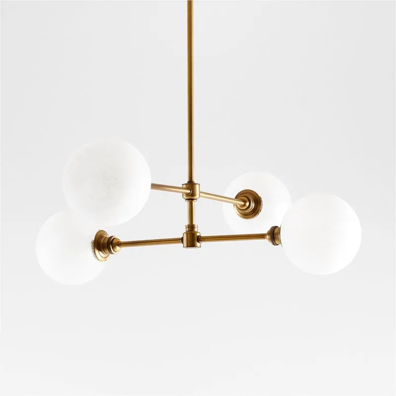 Bouldin Salt Blasted Glass Chandelier Light 42"