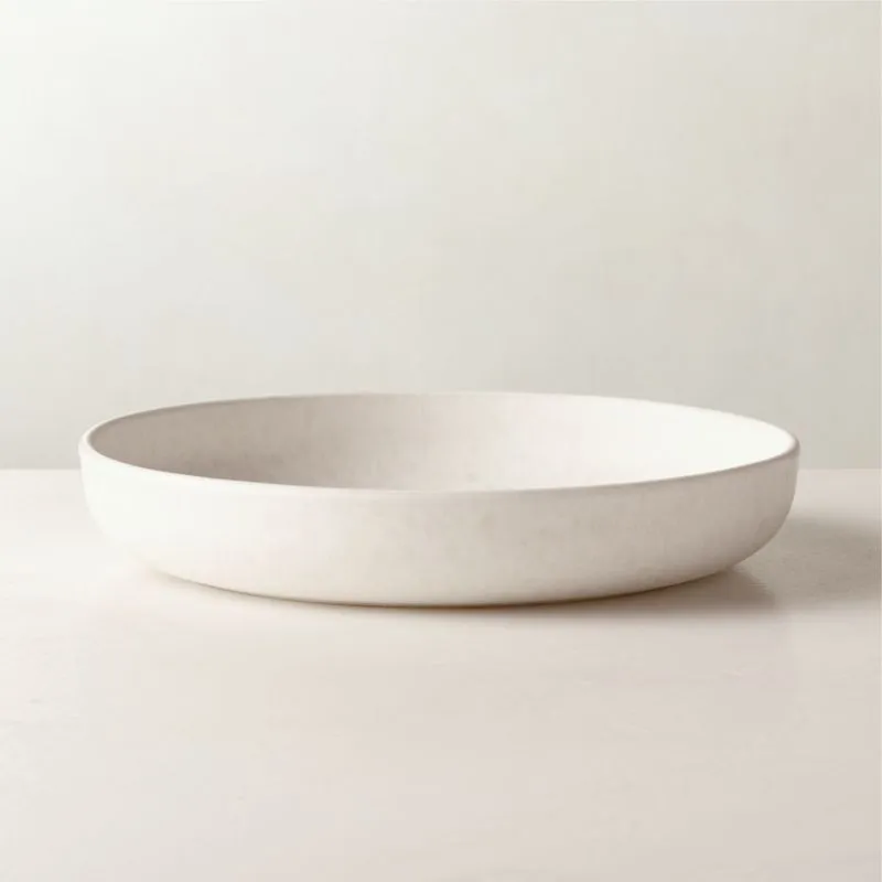Drift Ivory Pasta Bowls with Matte Reactive Glaze Set of 6