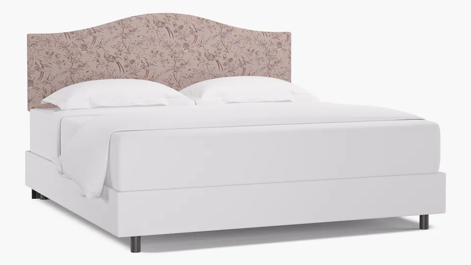 Camelback Headboard, Blush Aviary, King