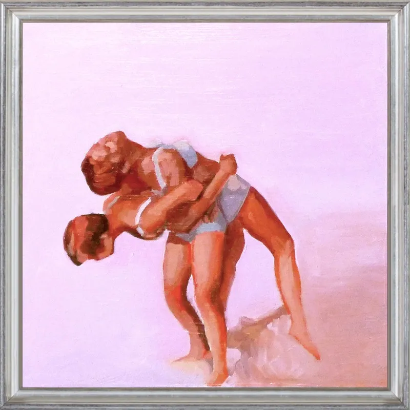 wrestling by Mary Sinner for Artfully Walls