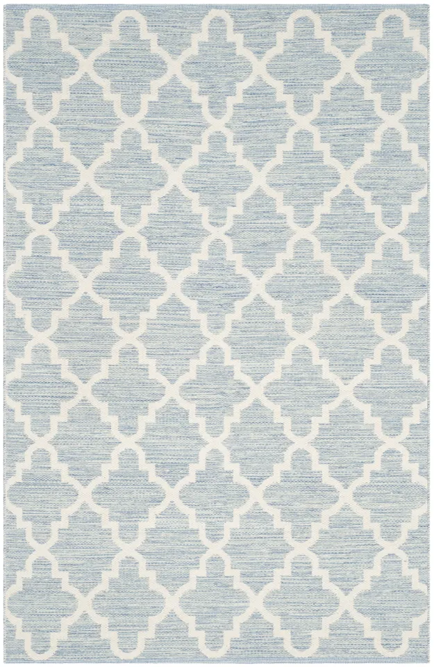 Arlo Home Hand Woven Area Rug, MTK810B, Light Blue/Ivory,  4' X 6'