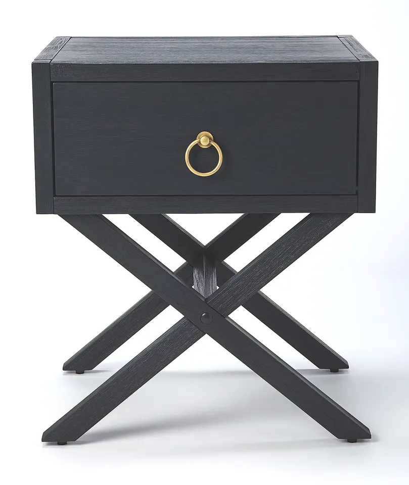 Lark Navy Blue Nightstand
