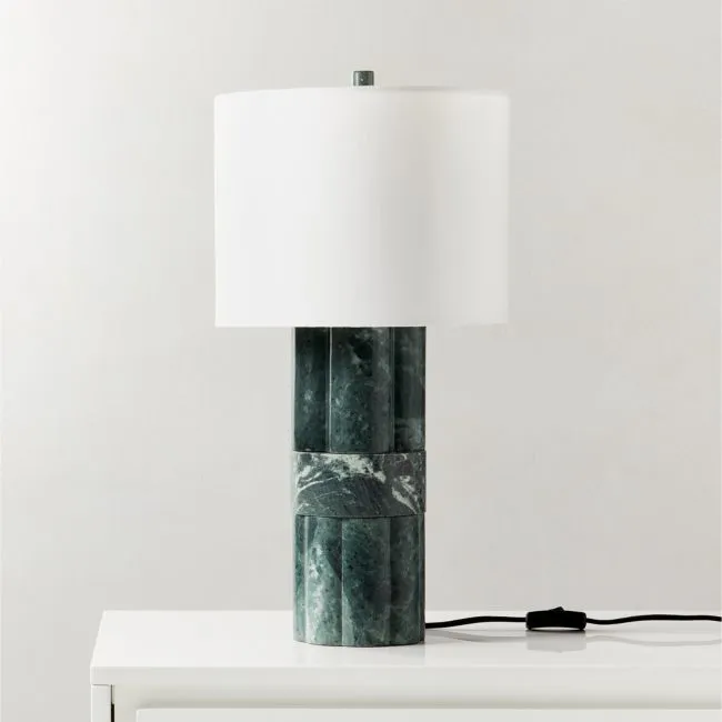 Walden Green Marble Table Lamp Tall