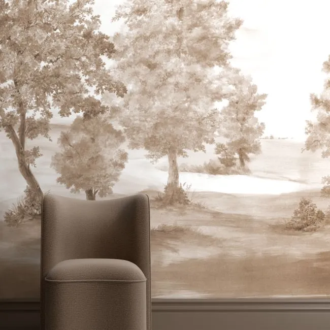 Jardin Brown Mural Wallpaper