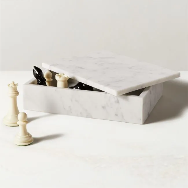 Large White Marble Box