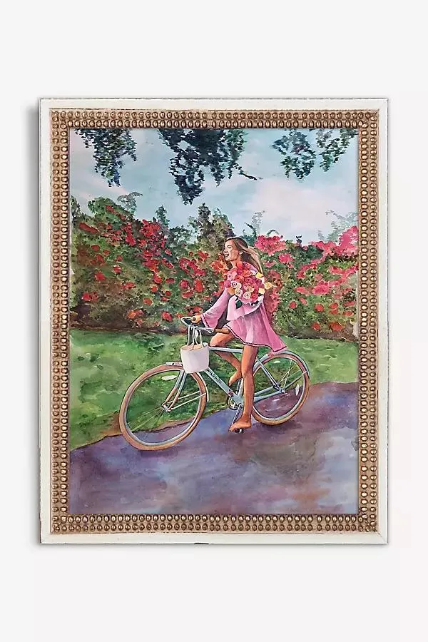 Bike Ride in the Garden Wall Art