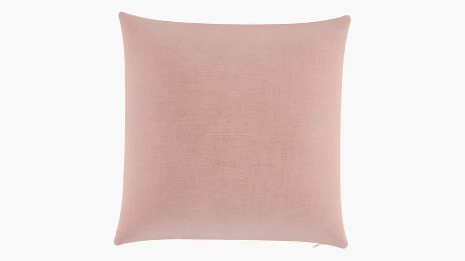 Throw Pillow 22", Blush Everyday Linen, 22" x 22"
