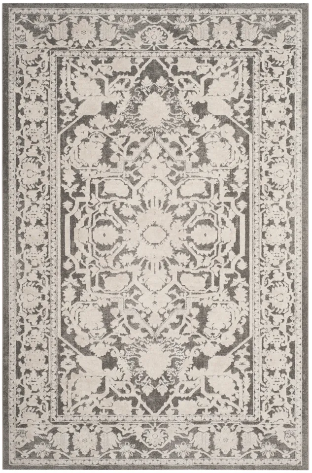 Arlo Home Woven Area Rug, RFT665B, Dark Grey/Cream,  4' X 6'