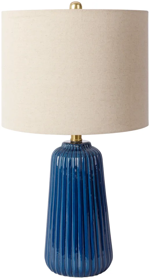 Patras Blue Glazed 24"H x 13"W x 13"D Accent Table Lamp