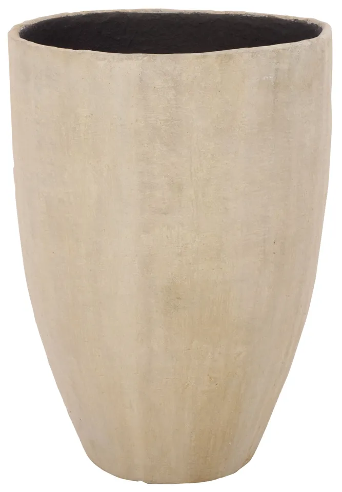 Cana Large Pedestal Planter - Beige