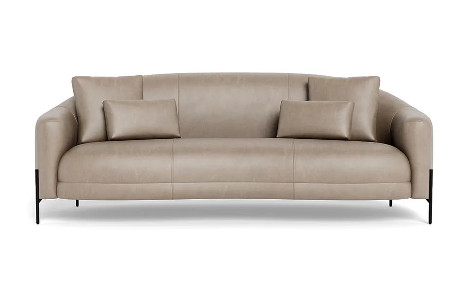 Fiona Leather 3-Seat Sofa
