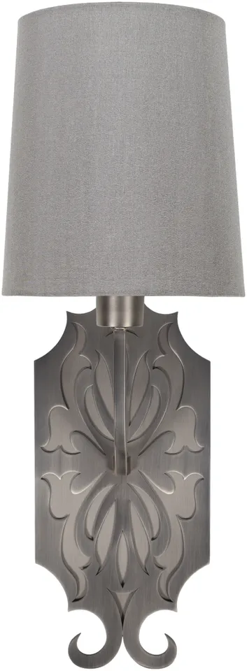 Roxy Metallic - Pewter  8"L x 8"W x 23"H Wall Sconce