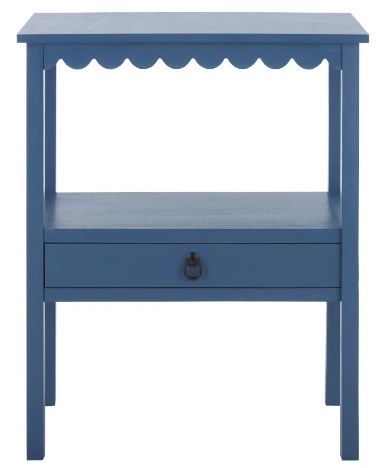 Haven Low Drawer Accent Table - Blue