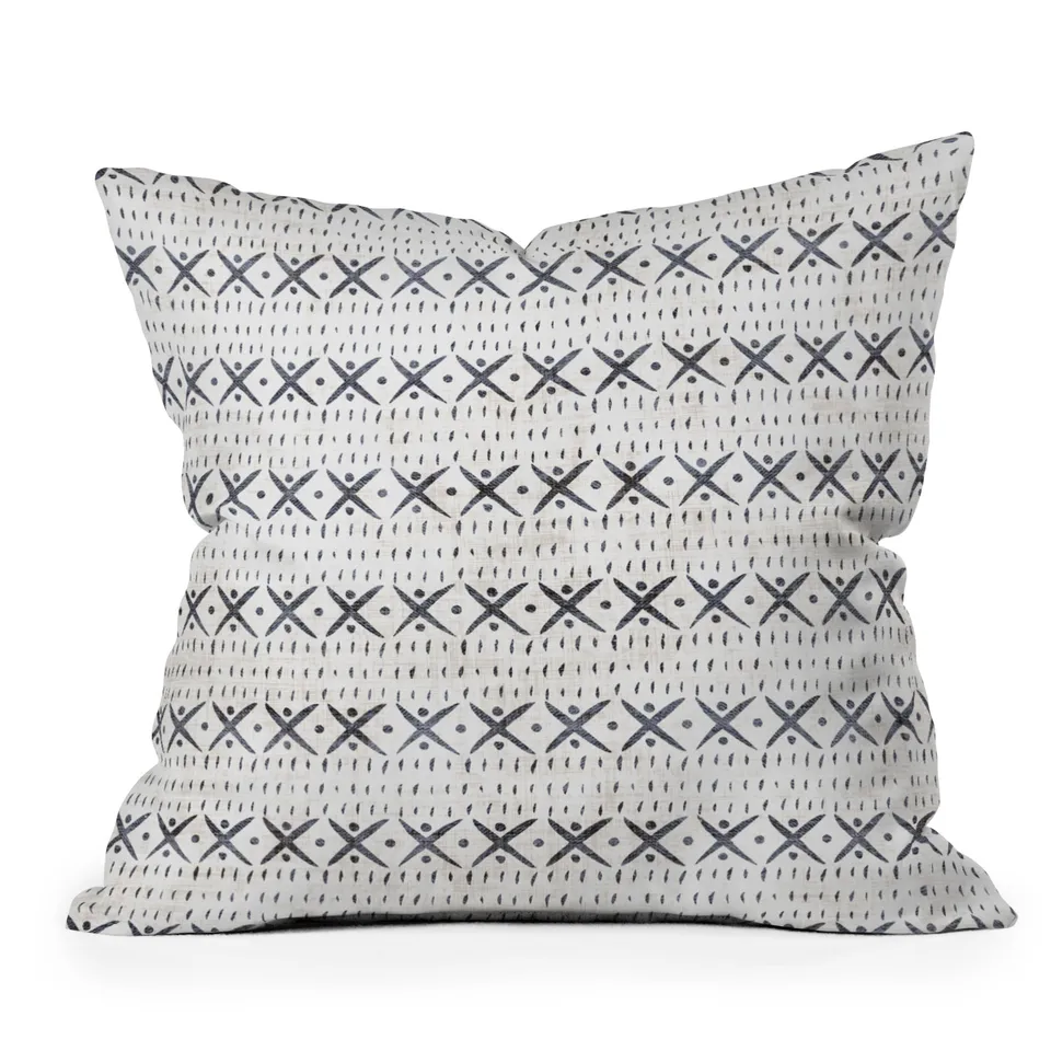Adobo Mudcloth by Holli Zollinger - Outdoor Throw Pillow 18" x 18"