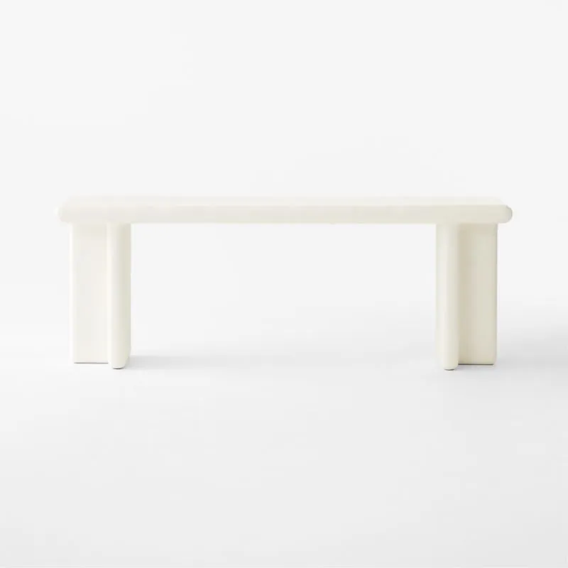 Bodene 82" Ivory Resin Console Table