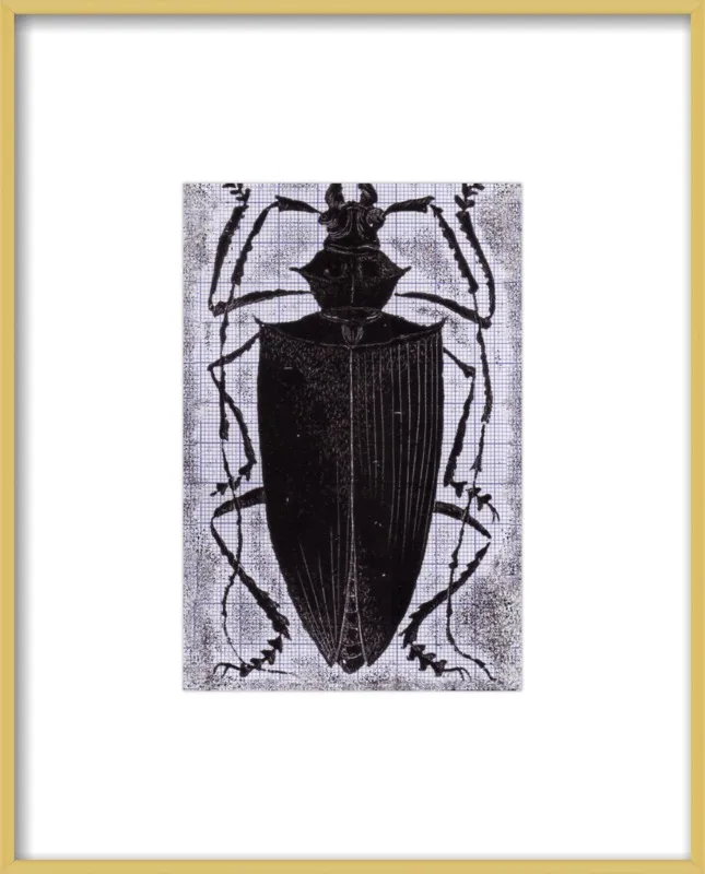 Black Beetle on Grey by Tennopent Sooster for Artfully Walls