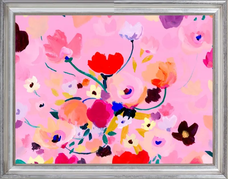 Pink Posey by KT Smail for Artfully Walls