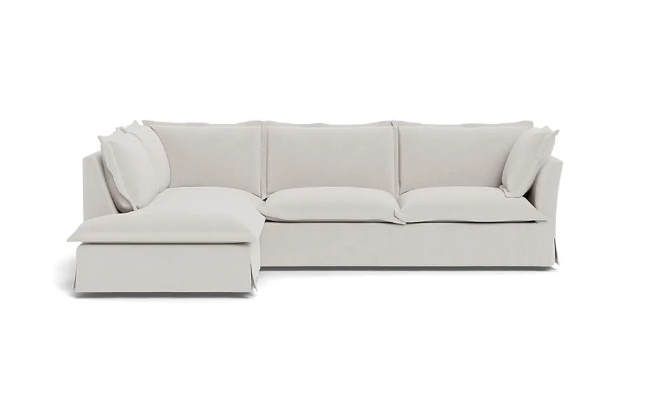 Skylar Slipcovered 3-Seat Left Bumper Sectional