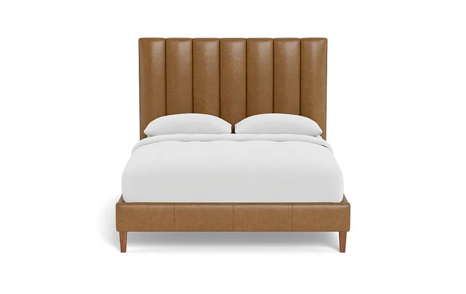 Lowen Leather Upholstered Bed with Tufting Option