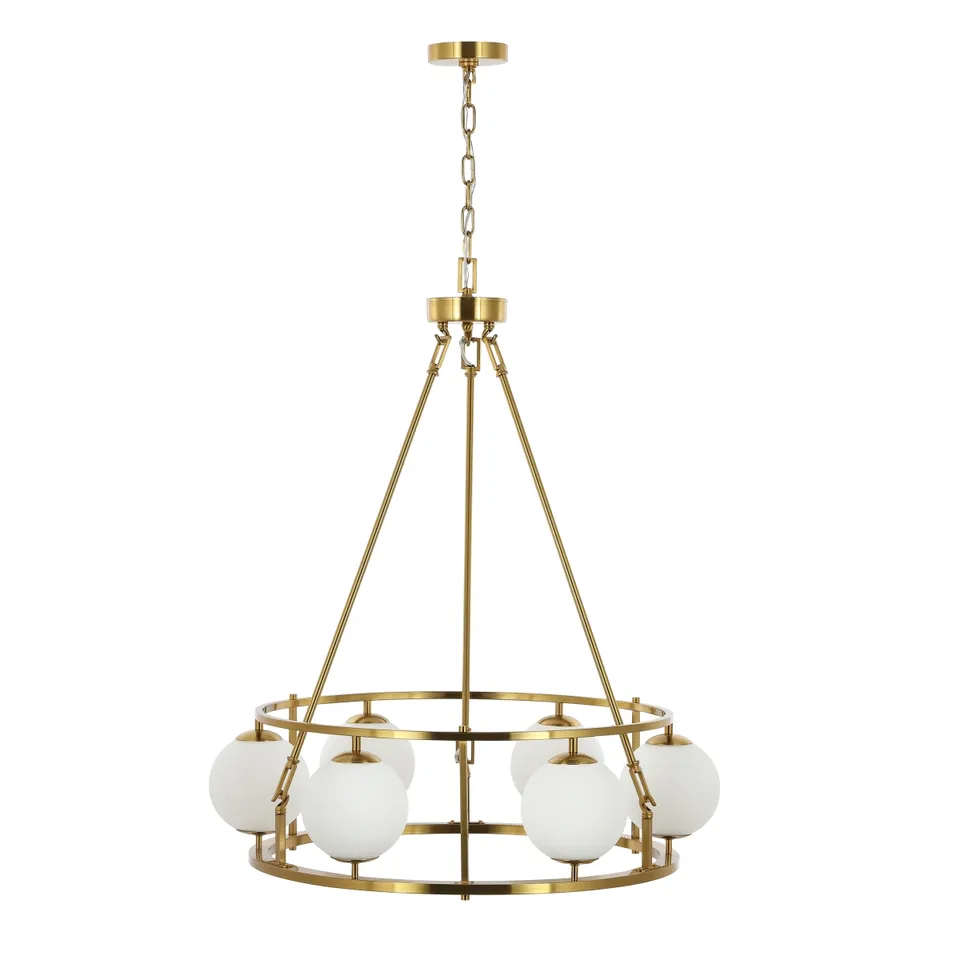 Solabrina 6 Light 30" Chandelier - Brass