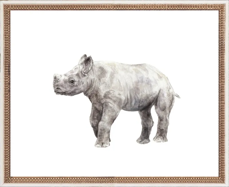 Baby Rhino Watercolor by Lauren Rogoff for Artfully Walls