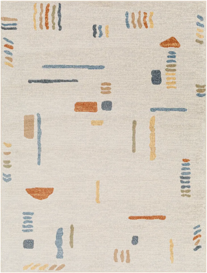 Lillian Beige Indoor 7'10" x 10' Machine Woven Rug
