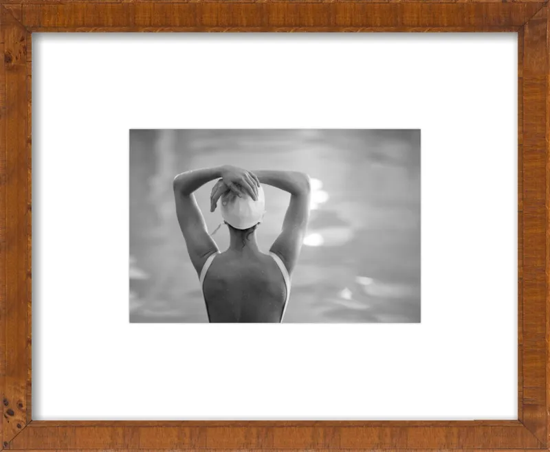 Woman Swimmer in a White Cap by Lucy Snowe for Artfully Walls