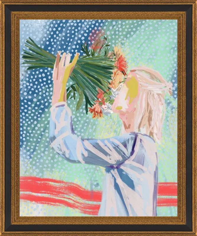 I like to stop and smell the roses  by Jamie Corley for Artfully Walls