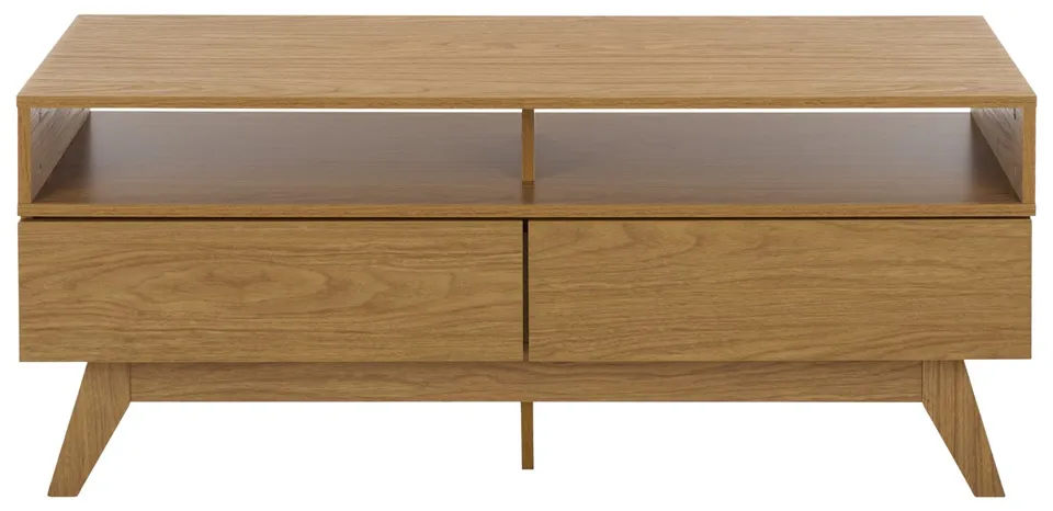 Demora Open Shelf 2 Drawer Media Stand - Oak