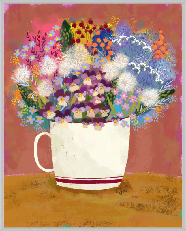 Violas in Russet by Joy Laforme for Artfully Walls