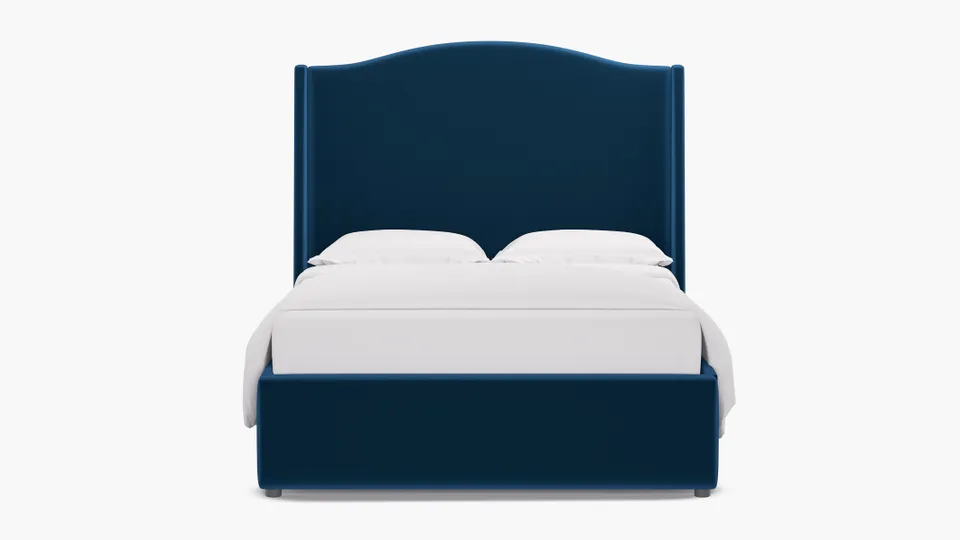 Curved Wingback Bed, Royal Performance Velvet, Full