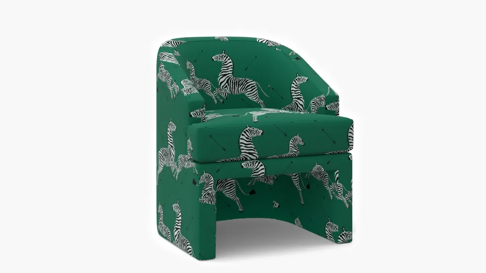 Arco Dining Chair, Emerald Zebra