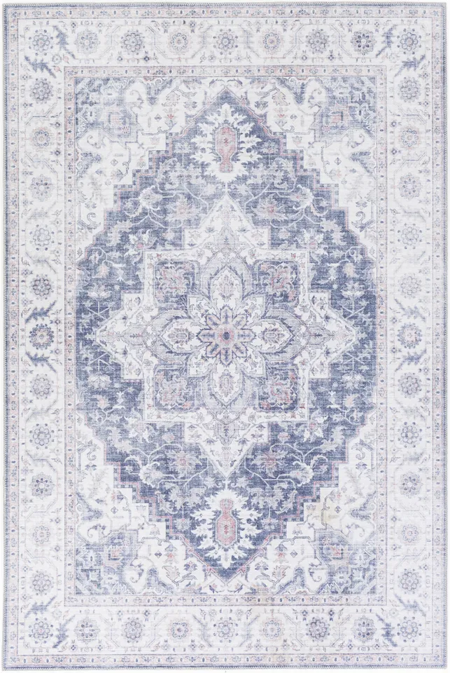 Iris Gray Indoor 27" x 45" Machine Woven Rug
