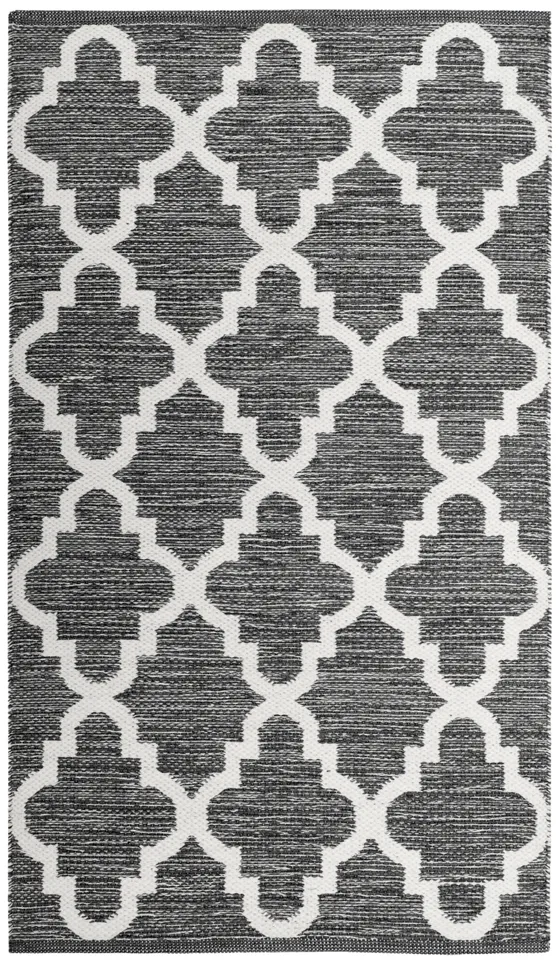 Arlo Home Hand Woven Area Rug, MTK611J, Charcoal/Ivory,  2' 3" X 7'