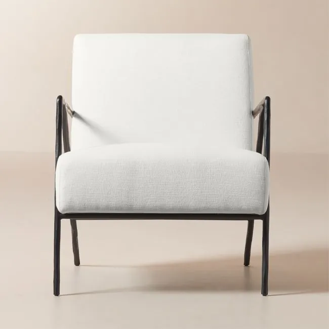 Imogene White Performance Fabric Lounge Chair Set of 2