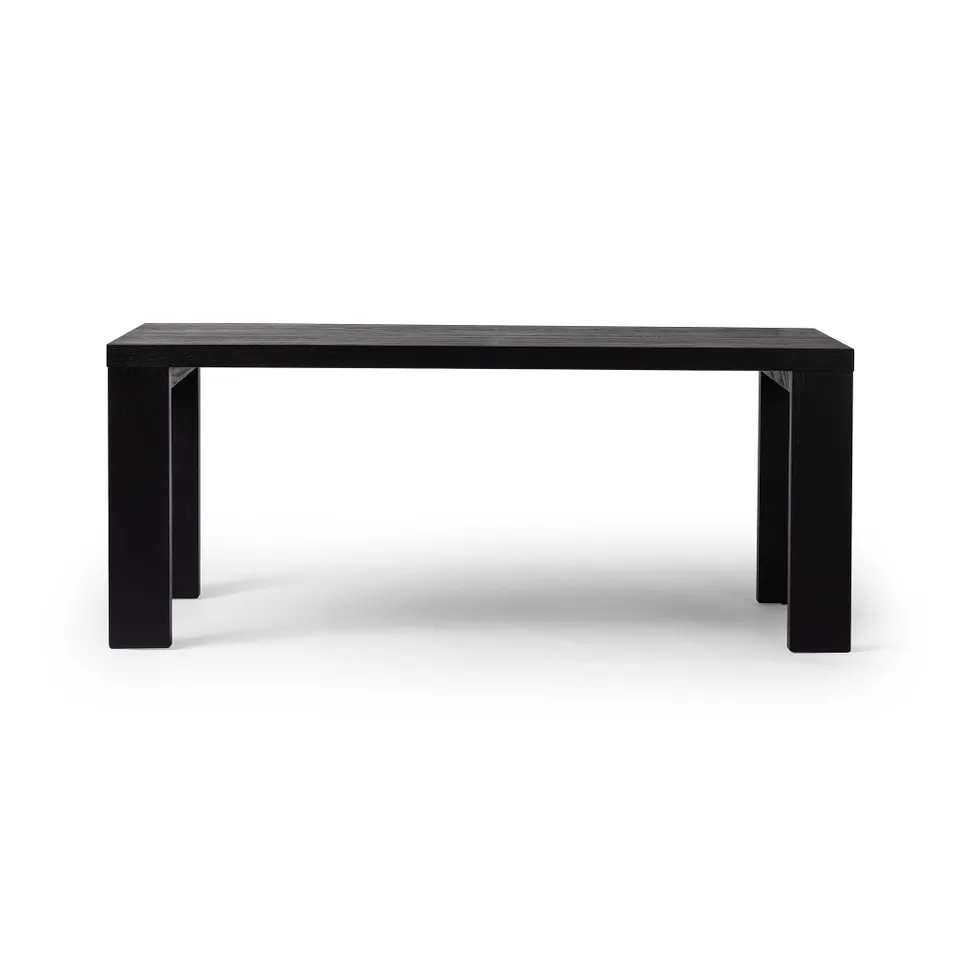 Millie Dining Table 72" - Drifted Matte Black Veneer